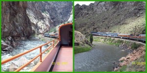 One of our excursions in Colorado, a steam train ride through the Royal Gorge!