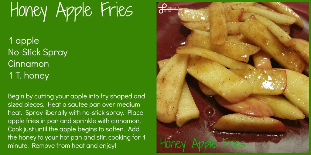 honey apple fries collage