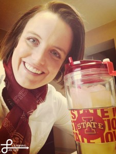 Me & my favorite water glass...of course it's Iowa State!! 