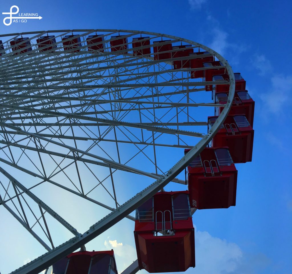 An upward view of the Branson Ferris Wheel